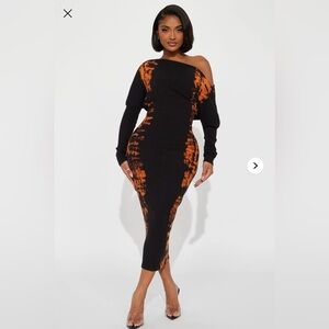 Kendra Off The Shoulder Midi Dress Fashion Nova
